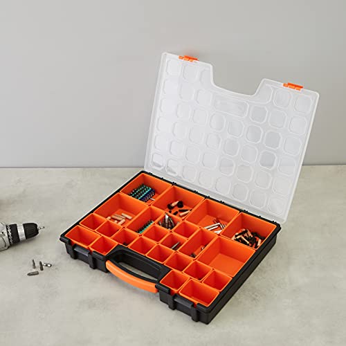 19 Removable Compartment Small Parts Organizer (16.5 x 13.2 x 2.4 inches / 19 Compartments)