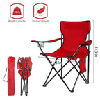 4Pack Folding Camping Chairs (Red)