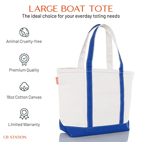 Medium Classic Canvas Tote Bag for Women (Royal Blue)