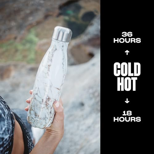 Stainless Steel Water Bottle (Calacatta Gold / 17 Ounces)