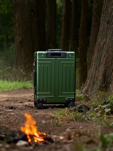 All Aluminum Magnesium Carry On Luggage (green / 20 inch + 26 inch)