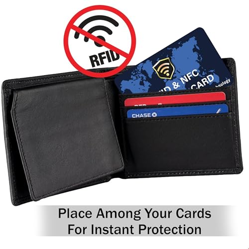 5 Pack RFID Blocking Card for Credit Debit ID Card (Blue WM)