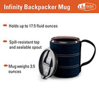 Infinity Lightweight Neoprene Backpacker Neoprene Mug for Camping and Backpacking (Heathered Blue)