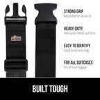 Heavy Duty Luggage Straps for Suitcase (Black)