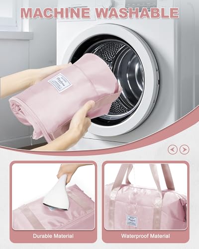 Travel Tote Bags For Women (A113-Pink-Expandable / X-large)