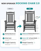 Rocking Chair Outdoor (Block Tone Gray / 1 Pack)