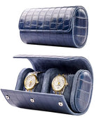 2 Watch Travel Case (Navy Blue / 2 Slot)