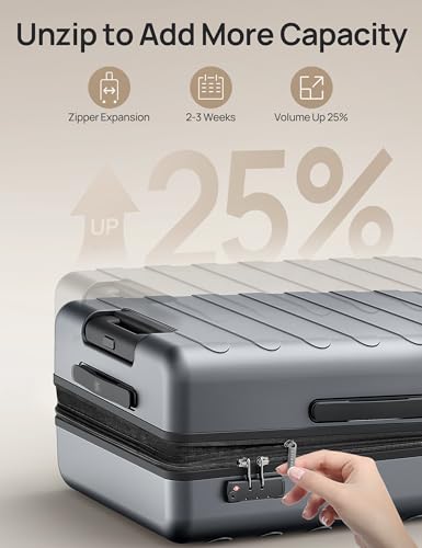 Large Checked Luggage 28 Inch (01-Grey (Expandable) / Checked 28-Inch)