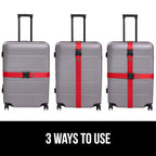 Heavy Duty Luggage Straps for Suitcase (Red)