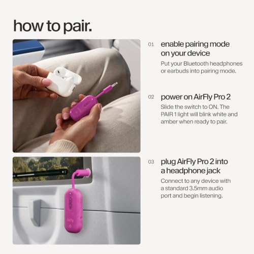 AirFly Pro 2 Bluetooth Adapter (Fuchsia Ice / AirFly Pro 2)