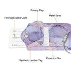 Luggage Tags Privacy Cover ID Label for Travel Bag Suitcase (Lilac Marble)