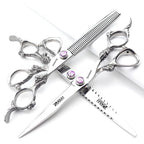 6/7/7.5/8/9-inch professional hair clipper set, stainless steel sharp hair clippers, hairdresser specific scissors (7 in-3pc-A) (7 In-3pc-a)