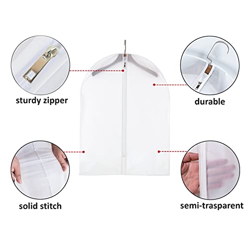 6 Pack Short Garment Bags (24" x 31" 6 Pack / Translucent)