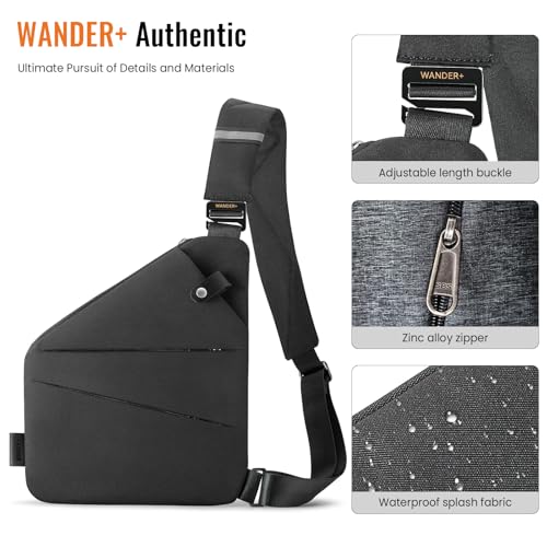 Anti Theft Crossbody Bag (Black)