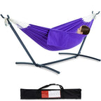 Double Hammock with Stand for Outside (Purple)