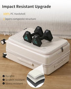 Expandable Top Open 24 Inch Checked Luggage with Spinner Wheels (Coconut White / Checked-Medium 24-Inch)