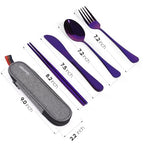 Travel Utensils with Case (Purple)