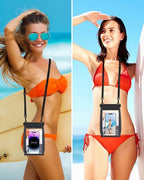 Large Capacity Waterproof Phone Pouch (Black, Extra Large Opening 5.9'')