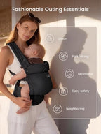Baby Carrier Newborn to Toddler with Head Support (Mesh Black)