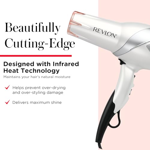 Infrared Ionic Hair Dryer with Diffuser & Concentrator (Full Size)