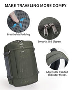 18" Travel Backpack Airlines Approved Personal Item Bag Women Grey Green (Grey Green / 18 inch underseat)