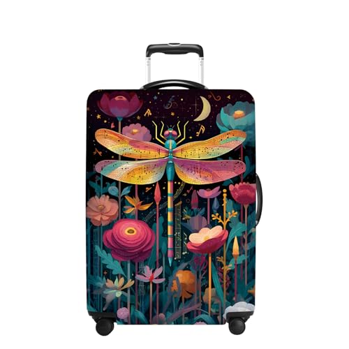 Luggage Cover Washable Suitcase Protector Anti (Dragonfly / XL(fits 32-34Inch suitcase))