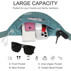 Small Crossbody Bags Sling Fanny Pack for Men with Adjustable Straps (Dark Green / Large)