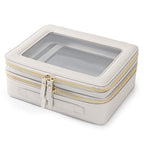 Clear Makeup Bags (Grey / Dual Layer Large)