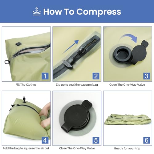 TPU Vacuum Bag for Travel (Green / Large)