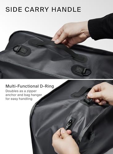 Black Voyage Reusable Vacuum Compression Travel Bag for Carry (Gray (1-Pack) / Large)