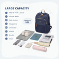 Hiking Travel Backpack for Women Casual Business Weekender Multilayer Laptop Bag (A-navy Blue / 16 Inch)