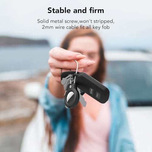 for AirTag Holder Keychain (Black/Black/Black/Black/Black)