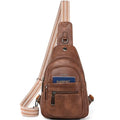7L Sling Bag for Women Vegan Leather Crossbody Purse Chest Bags Fashionable Trendy Fanny Pack with Travel (7L / 7l-m-brown)