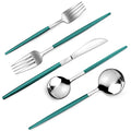Mirror Silver Green Silverware Set (Mirror Silver Green)