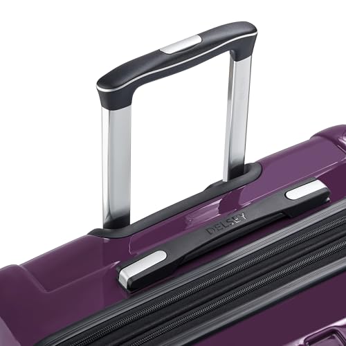 Helium Aero Hardside Expandable Luggage with Spinner Wheels (Plum / Checked-Large 28 Inch)