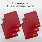Deluxe Personalized Monogrammed Red RFID Leather Passport Wallet (Red / Deluxe)