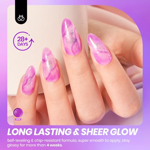 Beetles Purple Gel Nail Polish (J - Sheer Purple | Violet Night Dream-f273)