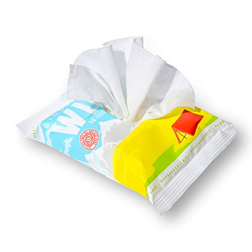 Bar D Biodegradable Body Wipes with Tea Tree Oil & Aloe Vera (10 Count (Pack of 3))