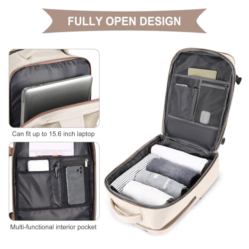 Large Travel Backpack For Women Men (30l / Beige Brown)