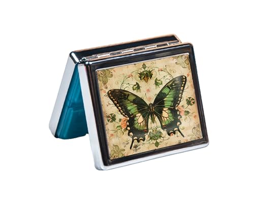 Cute and Portable Metal Pill Organizer (Vintage Butterfly)