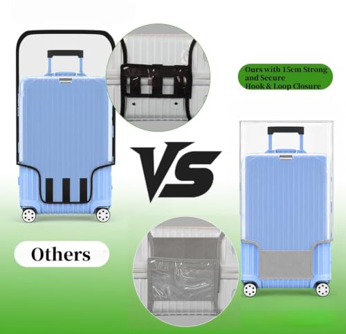 3PCS Luggage Covers Full Clear Suitcase Cover Protector (Transparent / 20/24/28 inch)