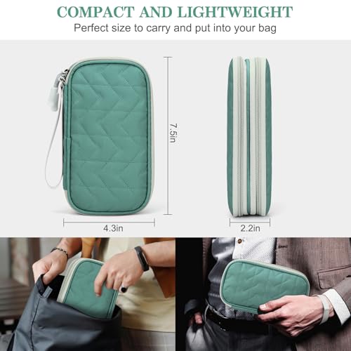 Electronic Organizer (7.5 x 4.3 x 2.2 inches / Green Quilted)