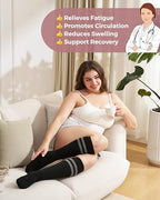 Pregnancy Compression Socks Women (XX-Large / Black/White)