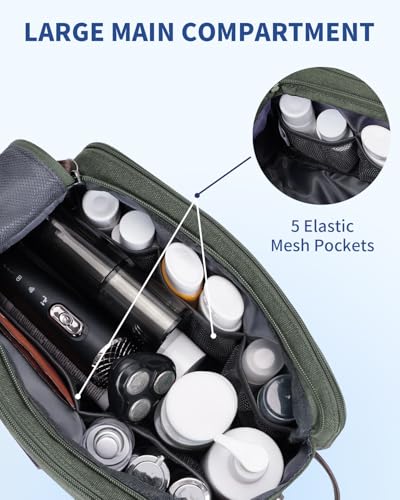 Travel Toiletry Bag for Men (L, Green / Large)