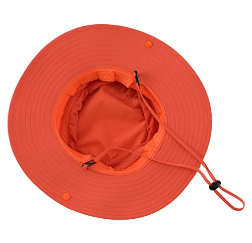 Unisex Summer Beach Hat UPF 50+ Protection Sun Hat for Hiking Fishing Outdoor Travel Hat for Women Orange (Large / Orange)