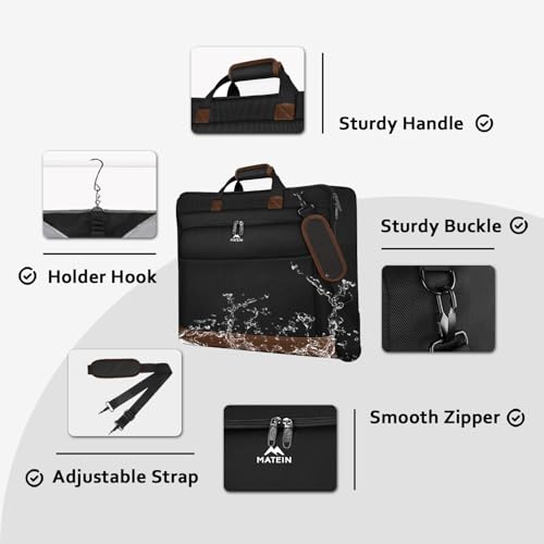 Suit Garment Bag for Travel (Black Brown)