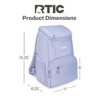 15 Can Lightweight Backpack Cooler Soft Insulated Portable Bag for Lunch (Periwinkle)