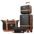 Luggage Sets with spinner wheels (Black / 4 Piece Sets(14/20/DB/TB))