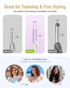 Travel Curling Iron Mini (Purple Haze - 390℉ for Fine/Damaged Hair Only)