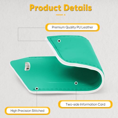 12 Pack Leather Luggage Tags for Suitcases Travel Tag (Blooming Green)